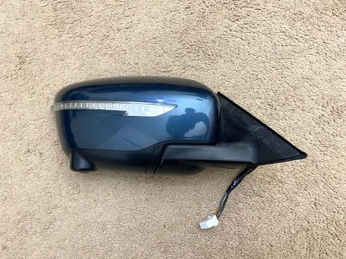 2015-2016 Nissan Rogue Passenger Side Right Mirror Medium Blue Metallic 11 wires