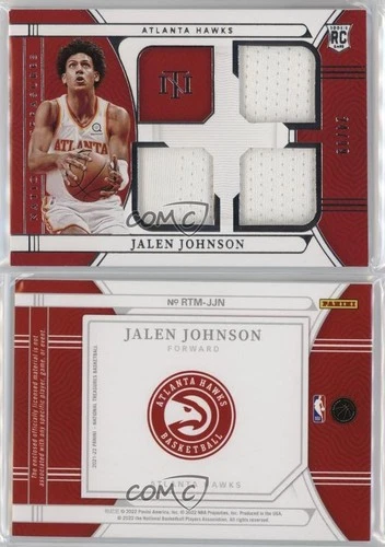 2021-22 Panini National Treasures Rookie Triple Materials /99 Jalen Johnson RC