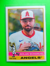 Nolan Schanuel 2025 Topps Heritage #273 Chrome Los Angeles Angels