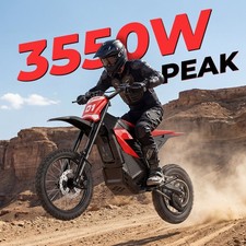 ELECTRIC DIRT BIKE 3550W PEAK ELECTRIC MOTORCYCLE 48V 26AH 40MPH MOUTAIN E-BIKE