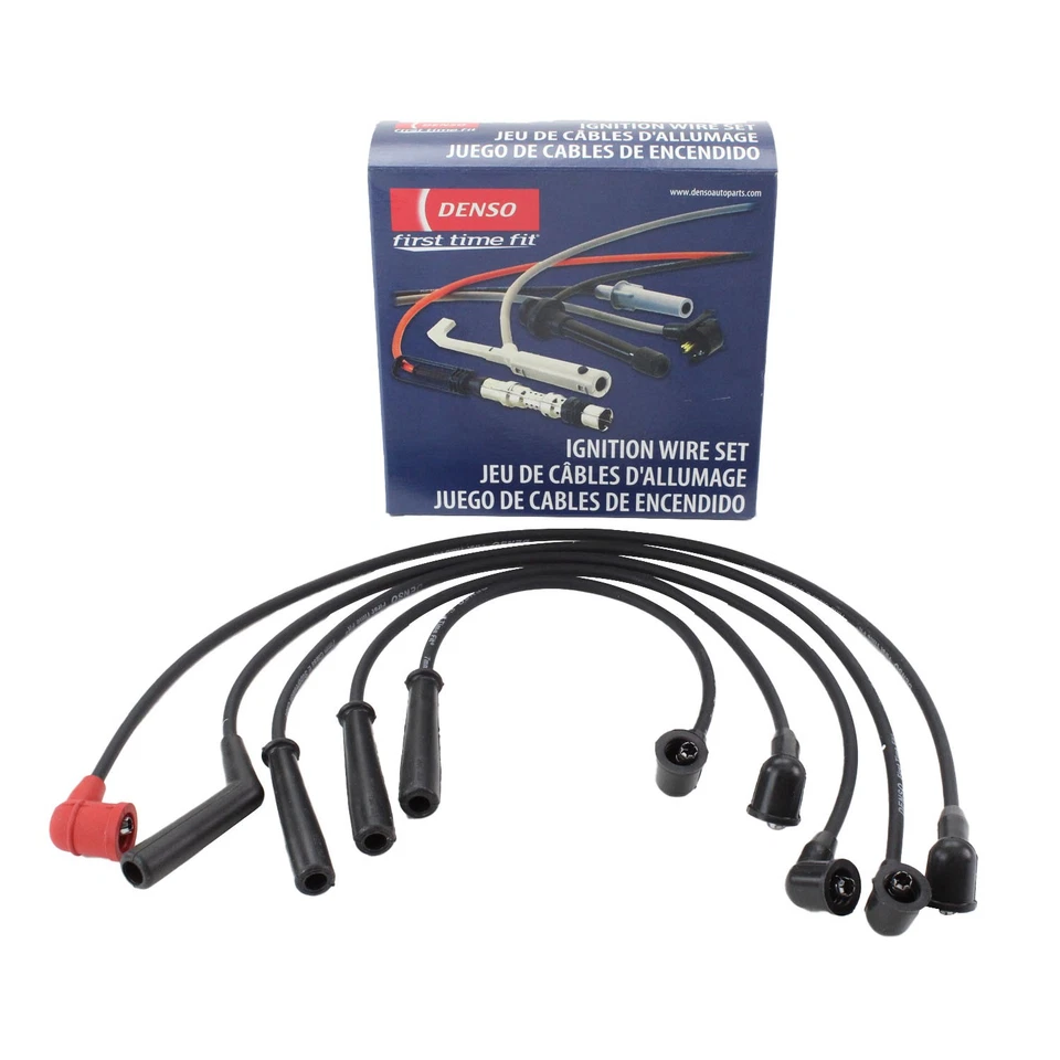 Juego de cables de encendido 7 mm 671-4194 Denso para camioneta Nissan Axxess D21 Stanza 2,4 L L4 Foto 3 de 4
