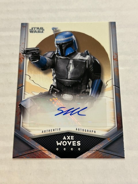2021 Topps Star Wars Mandalorian Axe Woves Simon Kassianides Auto G1
