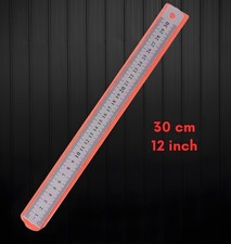 Double Sided Metal Ruler Stainless Steel- 30cm-20cm-15cm 12" 8" 6" Inches ruler