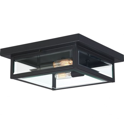 Westover 2-Light Outdoor Flush Mount - 4 Inches Tall and 12 Inches Square-Earth