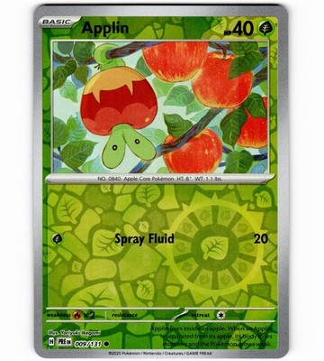Applin 009/131 SV: Prismatic Evolutions Reverse Holo Common Pokemon