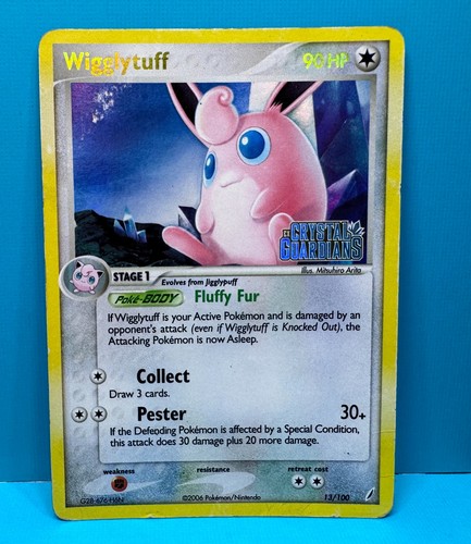 Crystal Guardians Reverse Holo Wigglytuff 13/100 Rare Pokemon Mitsuhiro Arita