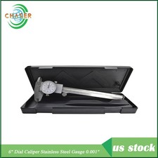 ALL-CARB 6 Inch Dial Caliper Shockproof Gauge 0.001" Of One Inch Stainless Steel