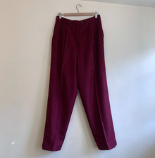 Talbots Womens Pleated Dress Pants Size 12 Black Wool Blend Trousers