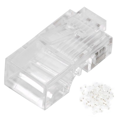 100Pcs Rj45 Cat5E Modular Ungeschirmt Vergoldet Netzwerke Kabel Anschlüsse URS