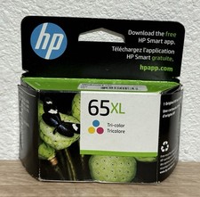 HP 65XL High-Yield Tri-Color Ink Cartridges - Cyan Magenta Yellow Exp 07/2025 