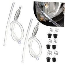 2PCS Brake Bleeder Hose, Motorcycle Hydraulic Brake System Bleeding Tools, One 