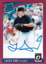 2018 Panini Donruss Optic Lucas Sims Rated Rookie Signatures /50