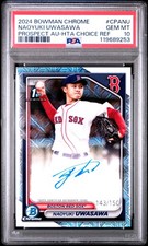 2024 Bowman Chrome 🔥NAOYUKI UWASAWA🔥 Auto /150 PSA 10 💎 Gem Mint