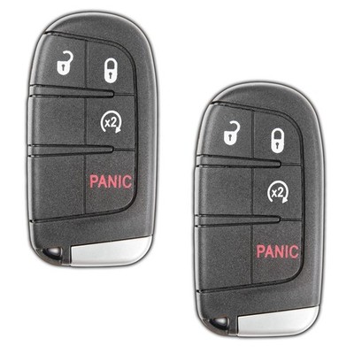 2x Remote Start Key Fob 4-Button for 2015-2021 Jeep Renegade (M3N-40821302)