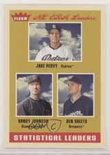 2005 Fleer Tradition Statistical Leaders Jake Peavy Randy Johnson Ben Sheets 9h3