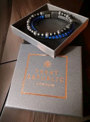 Treat Republic London Herren personalisiertes Lederarmband #Love you Bro Tom xxxx