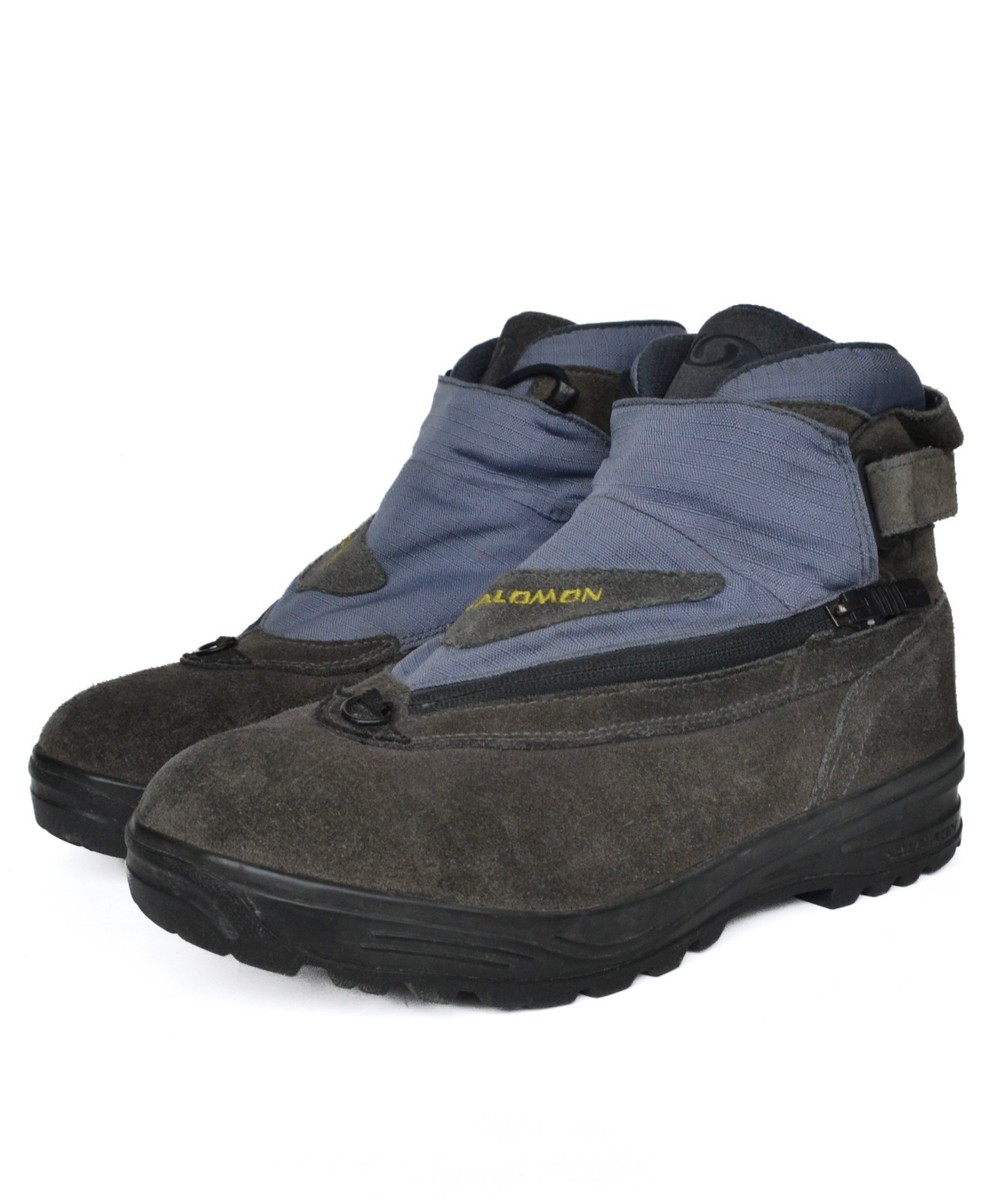 Vintage Mens SALOMON Boots Adventure 7 GTX Suede Brown Blue Lace