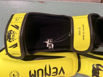 Venum Kid's Elite MMA Shin Instep Guards - Small - Neo Yellow 