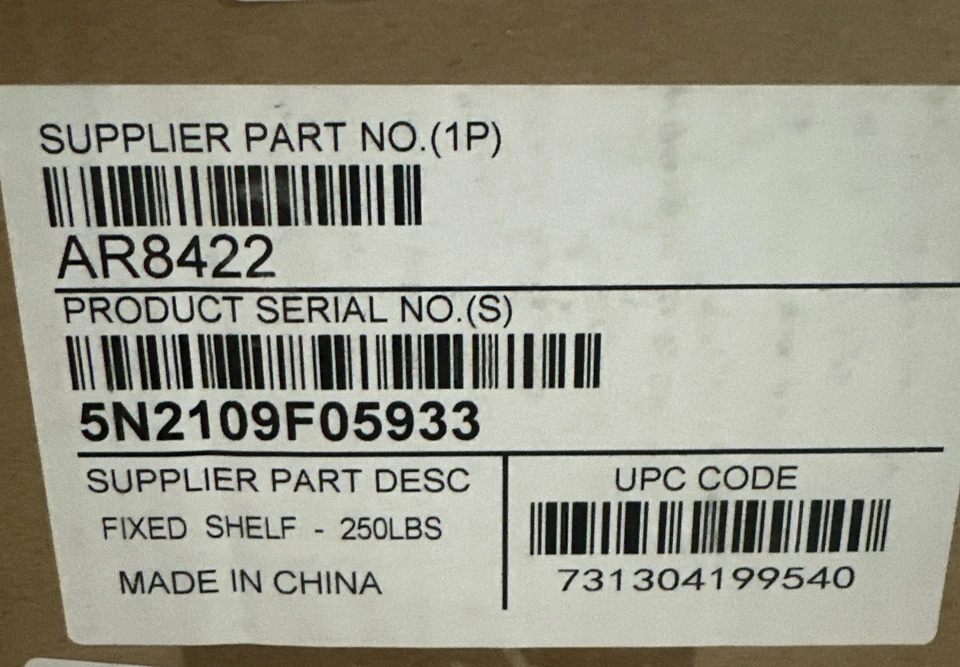 NEW APC Schneider AR8422 Double Sided Fixed Shelf for 2-Post Rack, 250lbs - Image 2 of 2