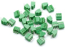 G/KF128 3 Pin 2.54mm Pitch PCB Mount Screw Terminal Block Connector 150V 6A