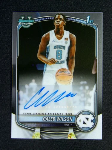 2025-26 Topps Bowman Chrome U. Caleb Wilson Auto 1st