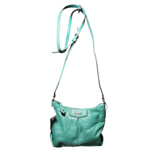 COACH Vintage Ashley Boston Bag Y2K Green Leather Canvas AB