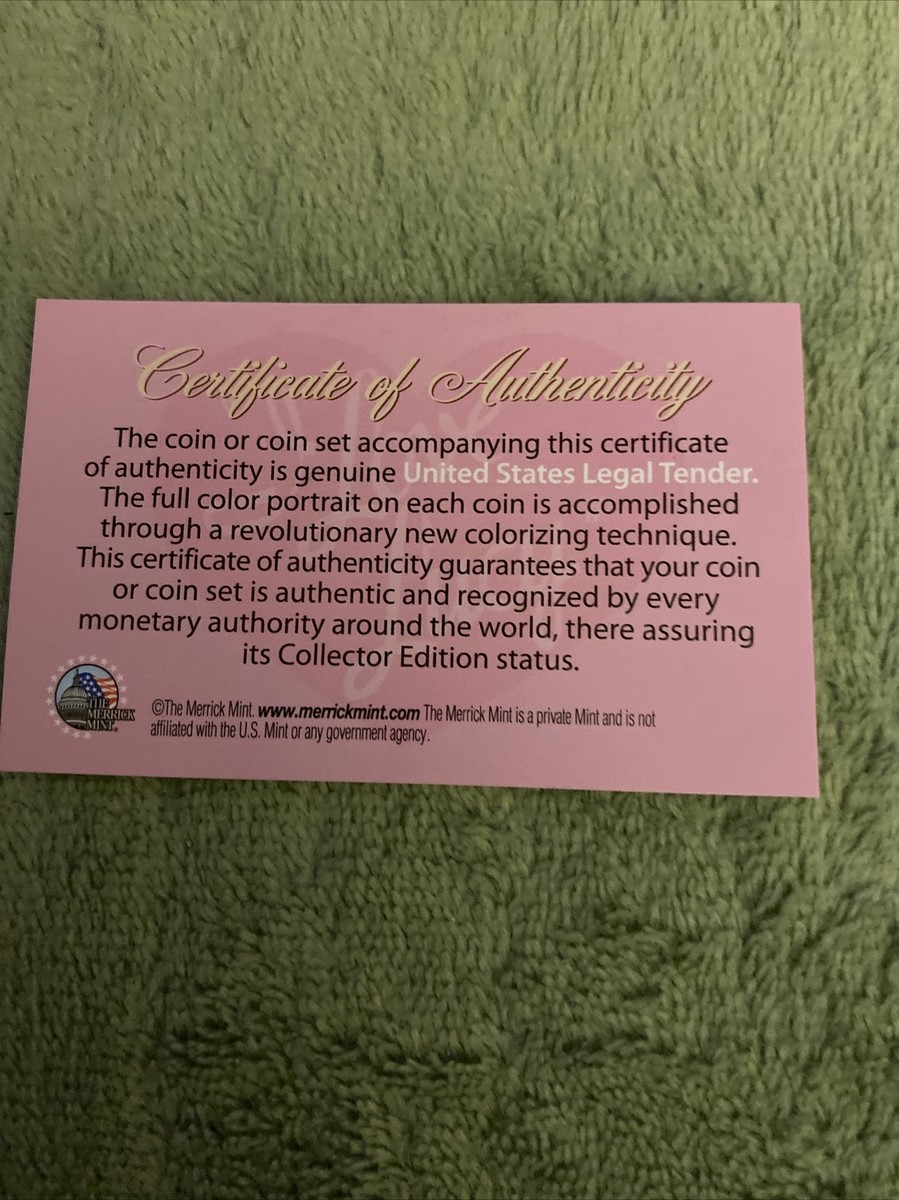 I Love Lucy Lucille Ball State Quarter & JFK Half Dollar US 2-Coin Set Con Licencia Con COA - Foto 13