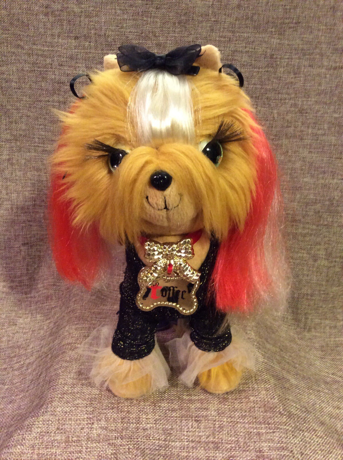 Yorkie Dog Tini Puppini "Toffee" Fashion Diva 11" Plush