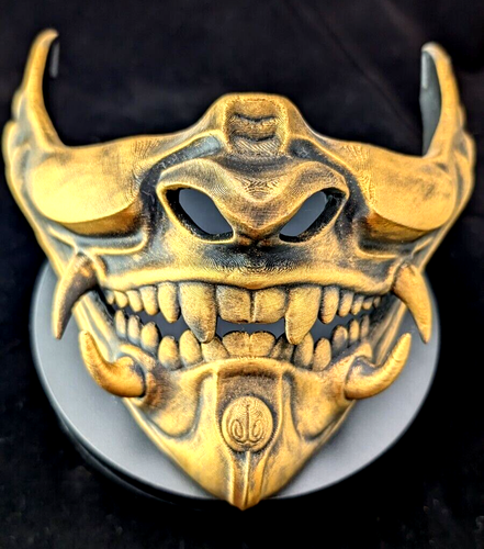 Hand-made Oni Mask Cosplay Custom Japanese Ornate Display Halloween Airsoft - Picture 8 of 20