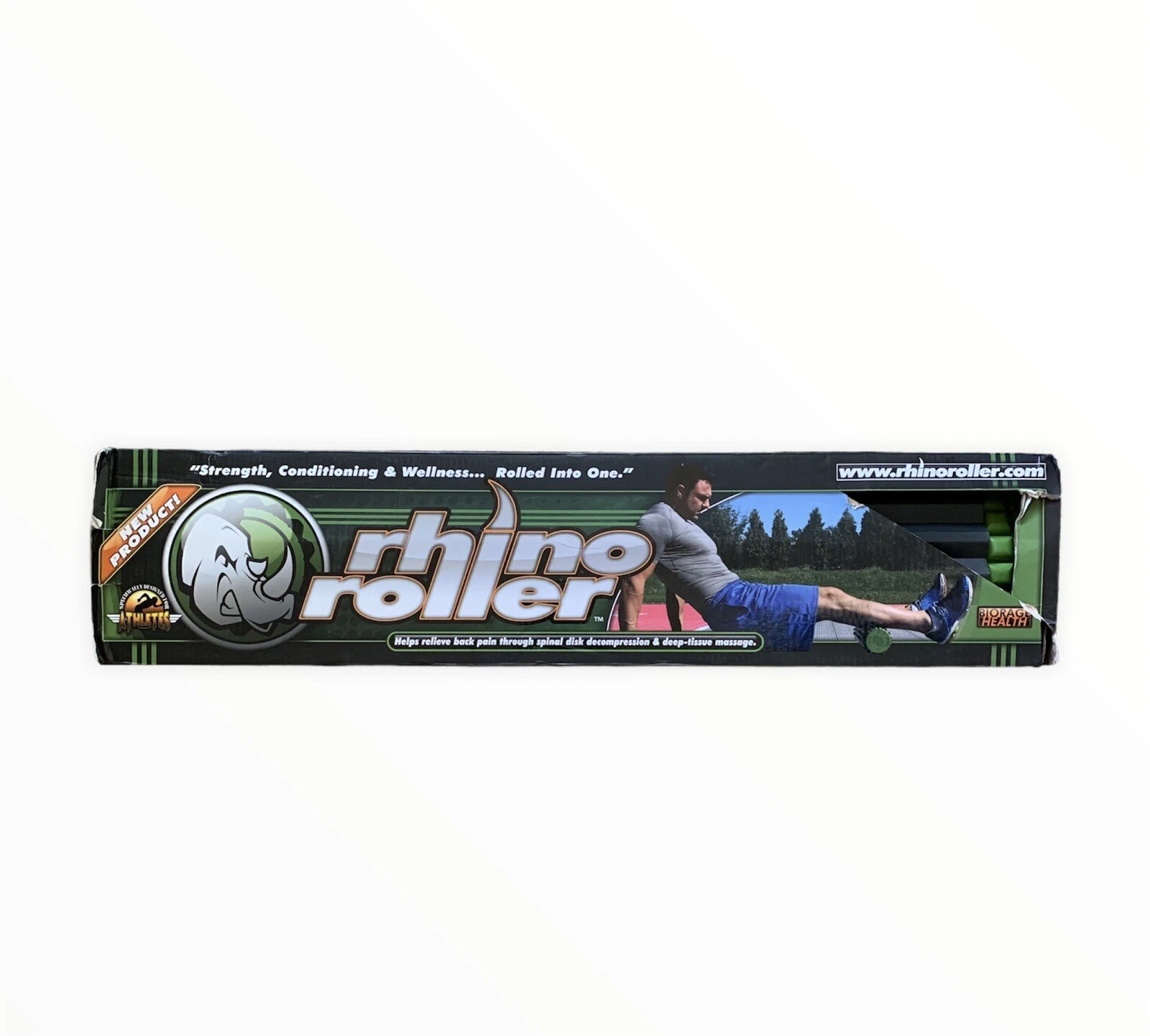 The Rhino Roller Black Spine Decompression Massage Roller Health & Wellness