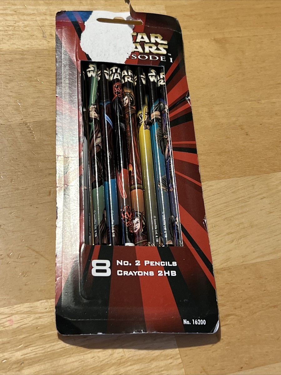 Vintage 99 Star Wars Movie Episode 1 Pentech Pencil Set 8 No