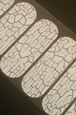 Jamberry 1/2 Sheet, Jan SBE, Matte White & Purple Crackle