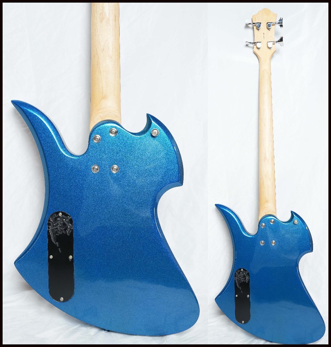 Electric Bass Guitar B.C. Rich Mockingbird Metallic Blue Made in