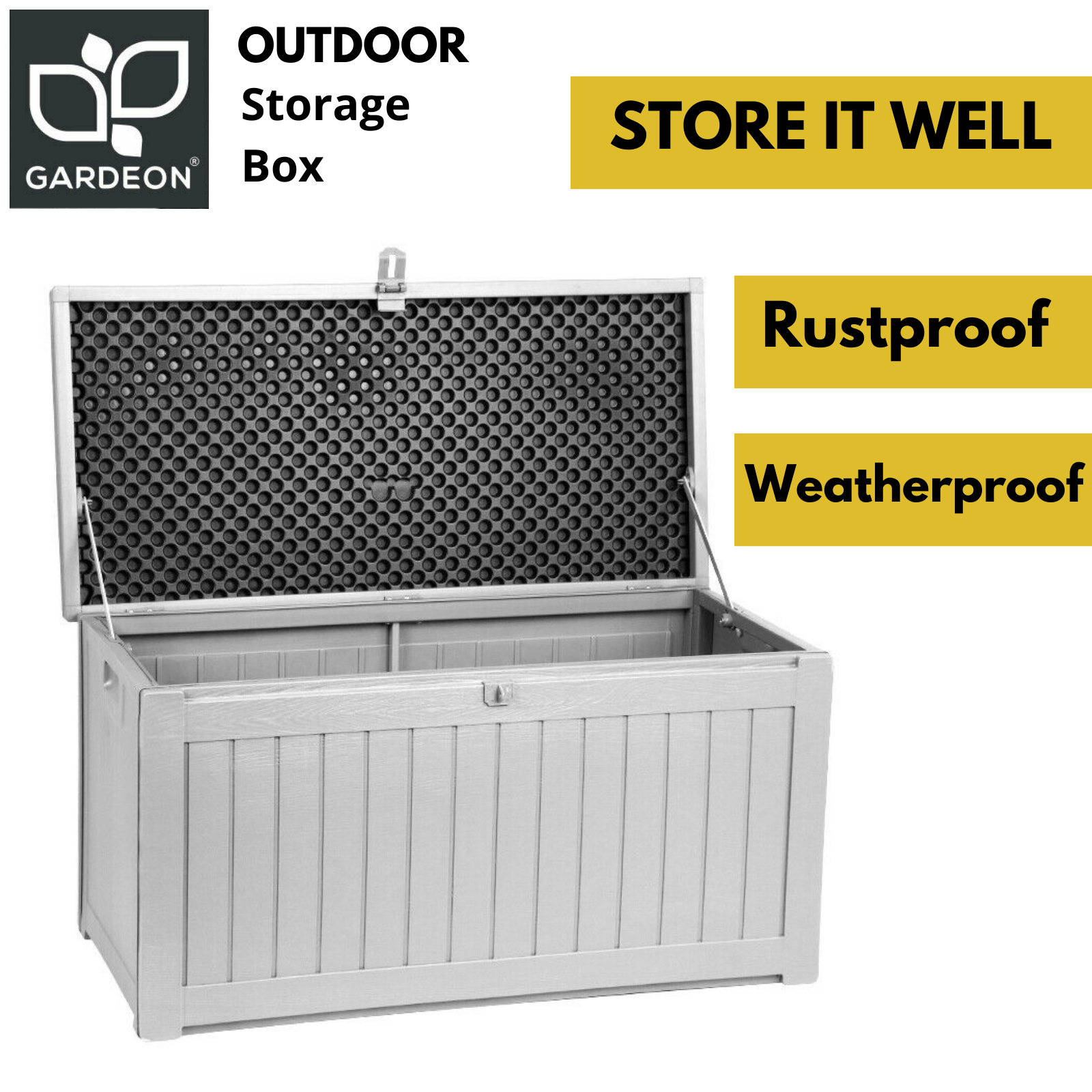 Gardeon Outdoor Storage Box Bench Seat Firewood 190L/240L/270L/390L