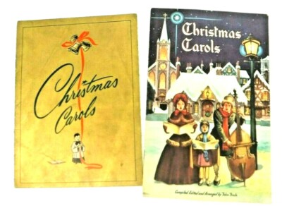 Christmas Carols 2 Booklets, One 8 Carols and One is 17 Carols Greeting Cards