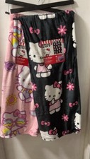 HELLO KITTY Plush Blankets Black And Pink NEW WITH TAGS 2 Blankets
