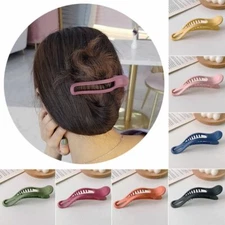 Girls Large Simple Candy Color Hairpins Hair Clamping Hair Clip Duckbill Claw