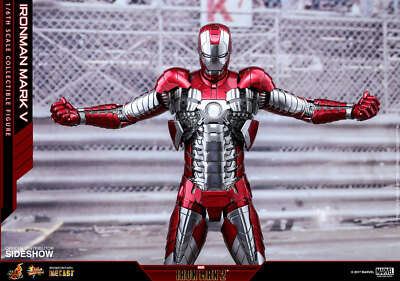 MARVEL Iron Man 2 Tony Stark Mark V DIECAST MMS400-D18 Hot Toys
