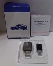 Wireless CarPlay Android Auto Adapter Dongle Apple USB & USB-C iOS 10+