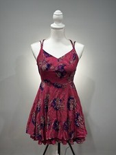SALE! Red Kimchi Blue Floral Fit and Flare Dress Size 0 EUC