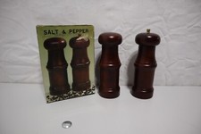Vintage Wood Salt Shaker and Pepper Grinder Set