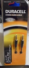 DURACELL DUS7105 STEREO AUDIO CABLE APPLE IPOD IPHONE MP3 AUX INPUT 3.5MM BLACK