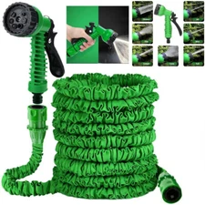 Garden Hose Expandable Flexible Water Hose Spray Nozzle 4 Sizes 25ft-100ft