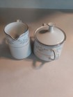 Noritake Blue Hill Creamer and Sugar Bowl with Lid Set 2482 Blue White Floral — photo 7
