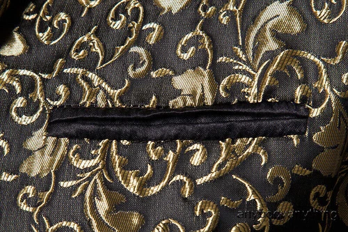 Herren Jacquard Smoking Anzug Sakko Abendessen Party Abschlussball Hochzeit Blazer Jacken Mantel - Bild 18 von 28