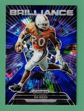 2024 PANINI PRIZM DRAFT PICKS ED REED BRILLIANCE BLUE ICE PARALLEL 21/99 MIAMI