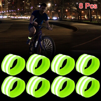 Pcs Green Reflective Slaps for Ankles High Visibility Cycling