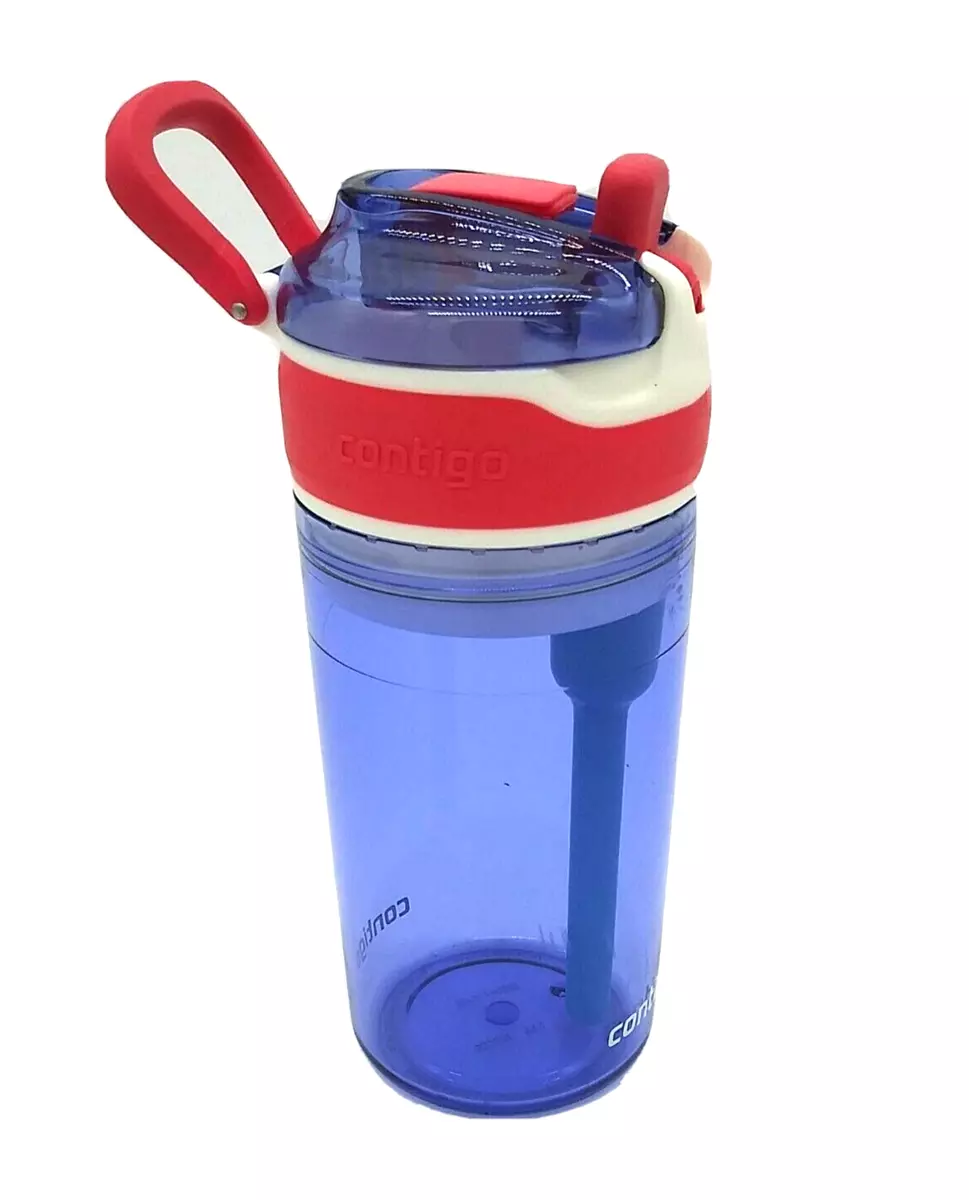 Contigo Kids 2-in-1 Snacker Water Bottles 2 Pack Spill Proof - Purple & Red