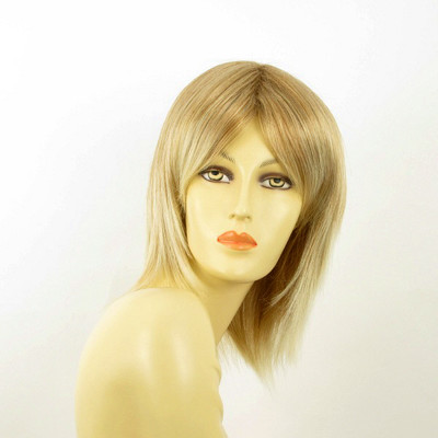 Perruque Mi-longue Synthétique Blond Clair Cuivré - Raie Libre - Bonnet Moyen - Neuf Avec étiquettes