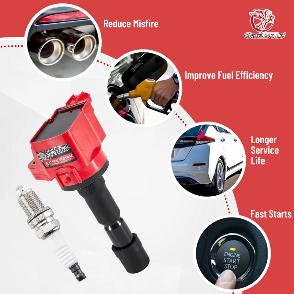 Set of 4 Ignition Coils + 4X Spark Plugs for Honda Fit City CR-Z 1.5L L4 UF626 Foto 4 de 4